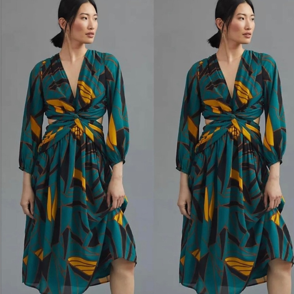 Abstract Print Dress